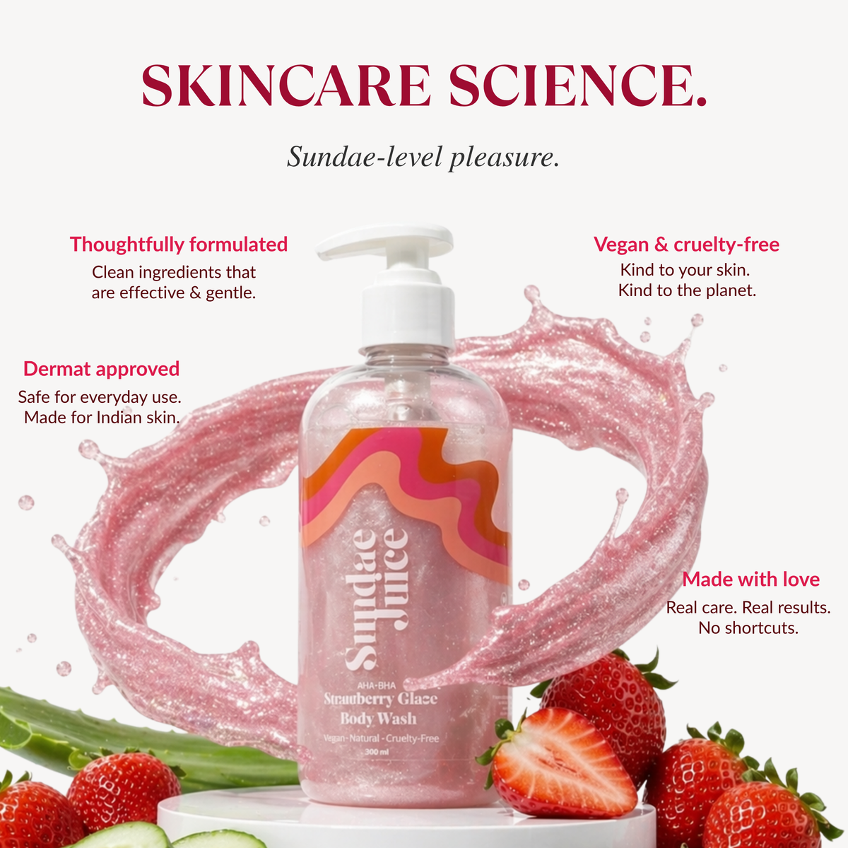 Strawberry Glaze AHA BHA Body Wash | 300ml