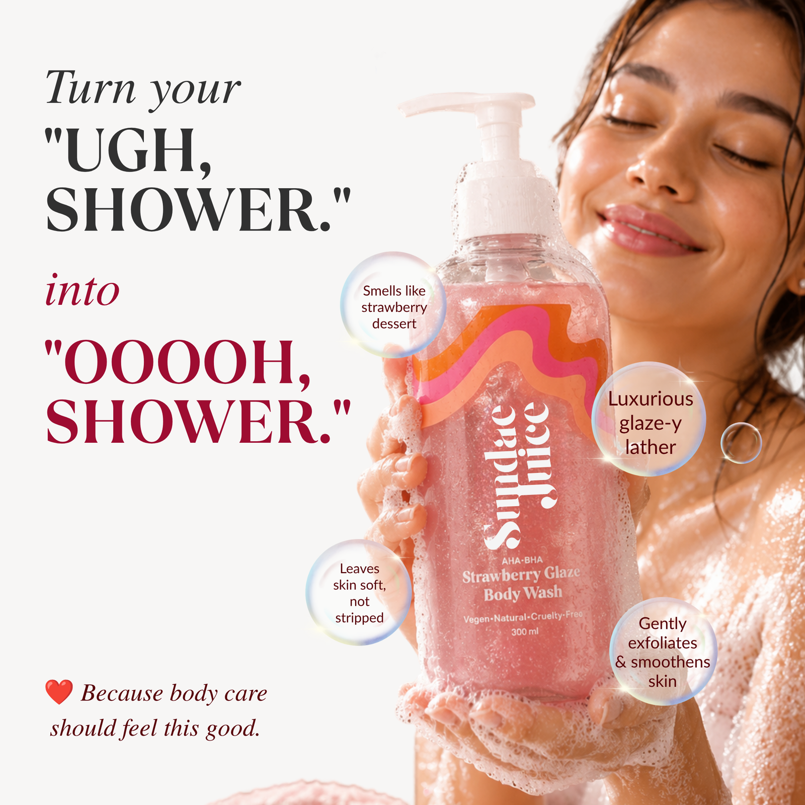Strawberry Glaze AHA BHA Body Wash | 300ml