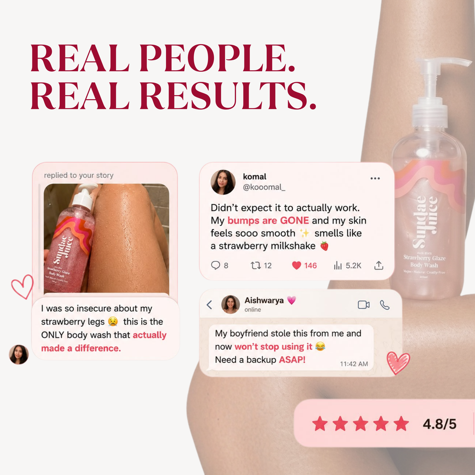 Strawberry Glaze AHA BHA Body Wash | 300ml