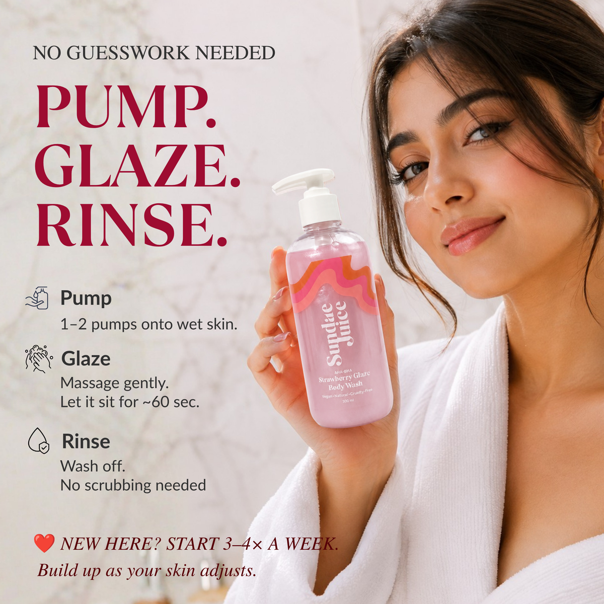 Strawberry Glaze AHA BHA Body Wash | 300ml